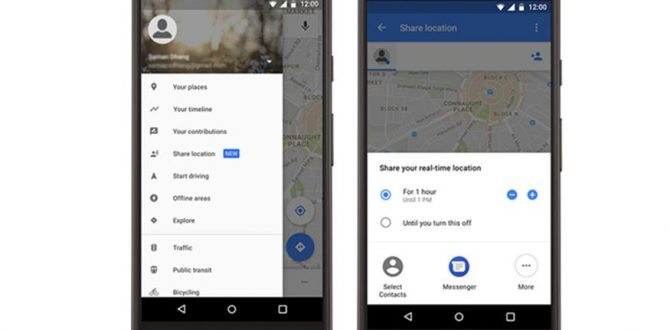Google Mpas Location Sharing 670x330 - Google Maps Brings Real Time Location Sharing Feature
