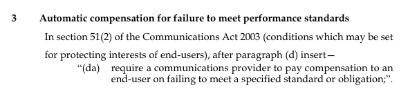 dea compensation - Ofcom wants automatic compensation for the people when ISPs fail