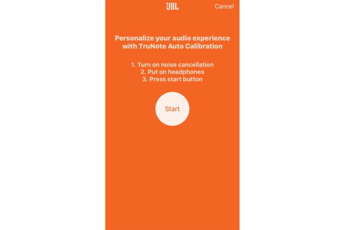 Simply press a button on the app to calibrate the headphones via TruNote.