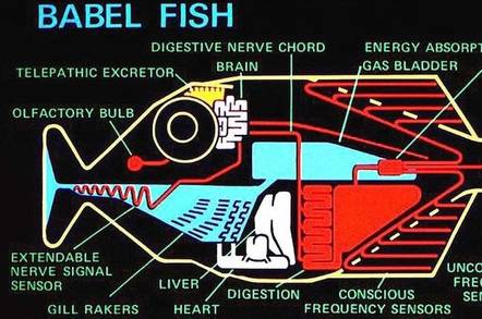 the fish - Google touts Babel Fish-esque in-ear real-time translators. And the usual computer stuff