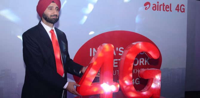 Airtel 4G 670x330 - 4G Steered 82% of Indian Mobile Data Traffic in 2017: Report